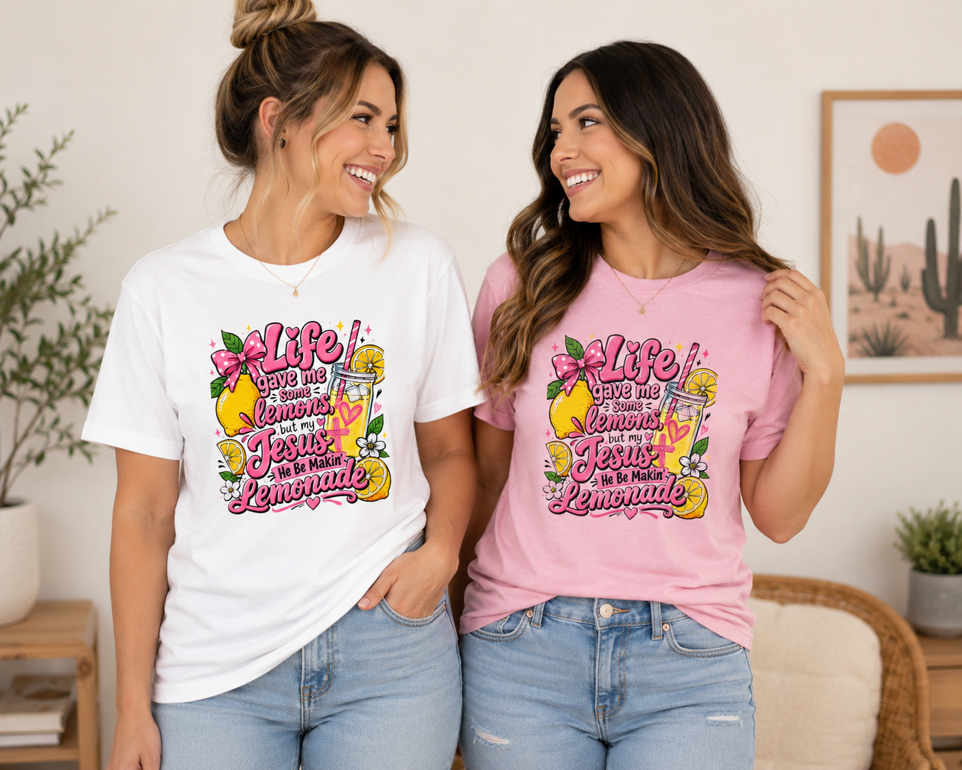 T-Shirt — “Life Gave Me Lemons but my Jesus is Makin’ Lemonade” Christian Graphic Tee