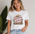 Yeehaw and Amen Western Graphic Tee — Cowboy Boots, Hat & Cactus Design