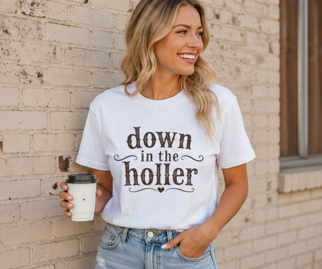 T-Shirt — "Down in the Holler" Vintage Country Graphic Tee